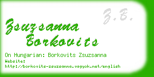 zsuzsanna borkovits business card